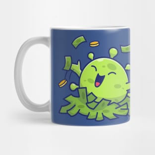 Cute virus with money cartoon 1 Mug